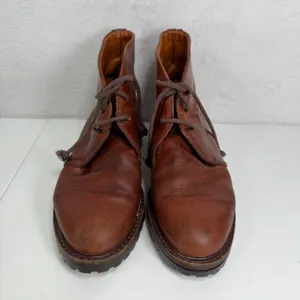 Polo Country Ralph Lauren 7 Boots Chukka Brown Leather Sportsman Lug Sole Vtg 90 thumbnail 4