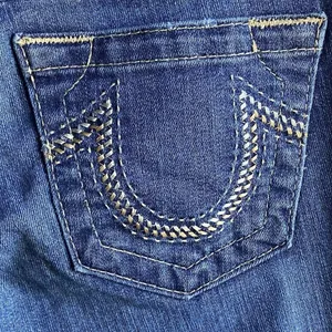 True Religion Womens Jeans Blue‎ Tag Size 27 Low Rise Straight Denim thumbnail 7