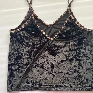 VS Pink black velvet leopard trim cami, size large thumbnail 5