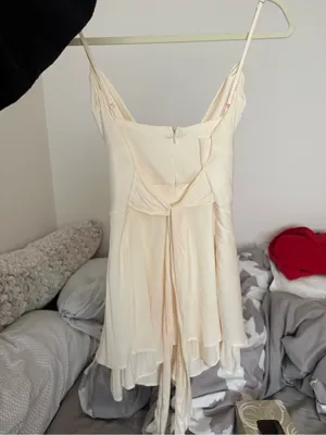 Altar'd State Ivory Cowl Neck Mini Slip Dress thumbnail 2