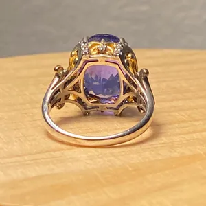 Victoria Wieck 10.58ctw Color Change Fluorite & White Topaz Ring 925 SS Sz‎ 10 thumbnail 4