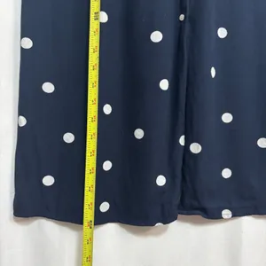 Old Navy Midi Dress Navy Polka Dot Button Front Smocked Modest Church Work Large thumbnail 7