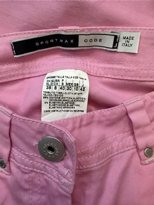 Sportmax Vintage Pink Y2K Mid Rise Zipper Detail Bootcut Pants thumbnail 3