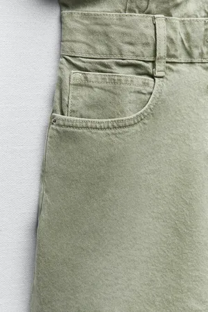 romper jumpsuit denim jeans olive green thumbnail 9