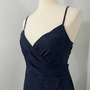 Anthropologie Hutch XS Navy Blue Alden Wrap Lace Floral Maxi Dress thumbnail 5