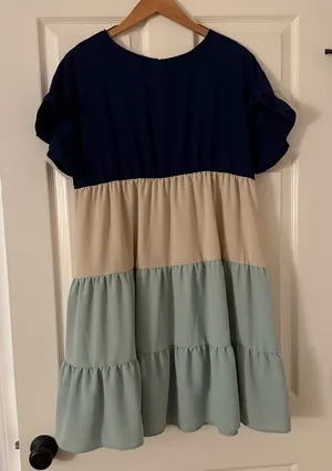 Boutique Dress Blue Size L thumbnail 1