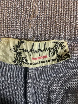 Free‎ People Show Off Set Pewter Gray Knit Bralette Wide Leg Pants Size M thumbnail 13
