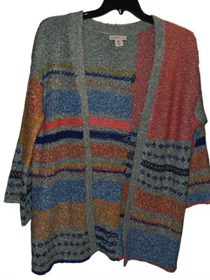 Sincerely Jules Multicolored Cardigan Size Small Blue thumbnail 1