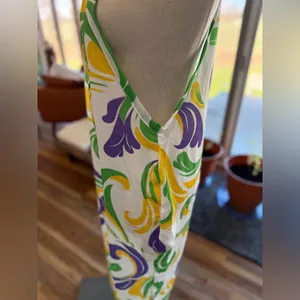 Women's NEW Mardi Gras Theme Colorway Tie Strap Jumper Size M #260775 thumbnail 7