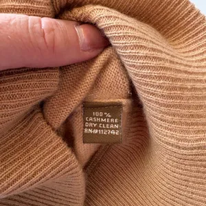 Cris Cashmere Sweater Womens Small Tan‎ Boatneck 3/4 Sleeve 100% Cashmere thumbnail 8