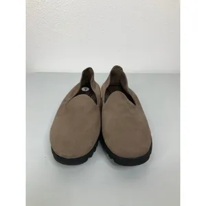 Aetrex Liz Taupe‎ Brown Leather Orthotic Slip On Loafers Platform Shoes BW502W 7 thumbnail 2