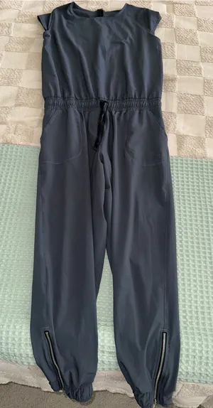 NWOT Albion Fit Navy‎ Drawstring Utility Jumpsuit size S thumbnail 1