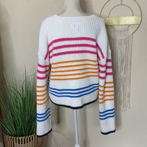 francescas collections • striped ribbed boxy sweater thumbnail 2