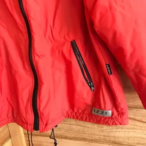 BRIGHT ORANGE IZZI FLEECE LINED OVERSIZED WINDBREAKER BOMBER PUFFER JACKET thumbnail 2