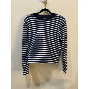 ATM Anthony Thomas Melillo Classic Jersey Long Sleeve Boy Tee Striped Navy White thumbnail 5