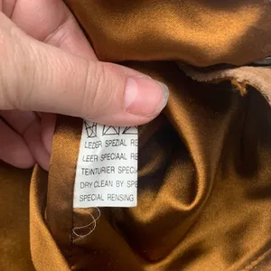 Northwest Territory size large leather embroidered vest Gold retro 90s grandpa thumbnail 6