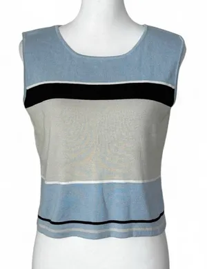 90s Striped Top Blue Size L thumbnail 1