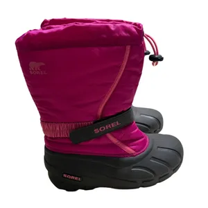 Sorel Flurry Weather Resistant Snow Boots Women's Size 6 Pink Rubber Sole thumbnail 1