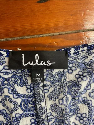 Lulus Mandala Daydream Side Slit Blue Maxi Dress Sz M 💚🎀 thumbnail 10