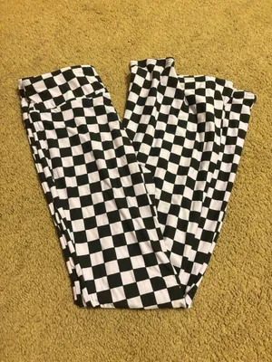 Black Leggings Spanx Faux, checkered flare leggings thumbnail 2