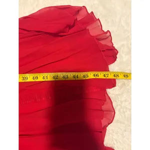 Lulus Never a Dull Moment Bright Red Tie-Strap Pleated Midi Dress Size XL Party thumbnail 8