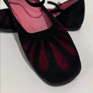 Hispanitas black Mary Jane or T-strap ballerina flat Shoes EUC thumbnail 2