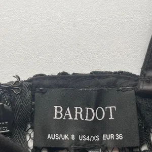 Bardot Black Lace Bodice Fitted Corset Midi Dress – US 4 / XS thumbnail 5