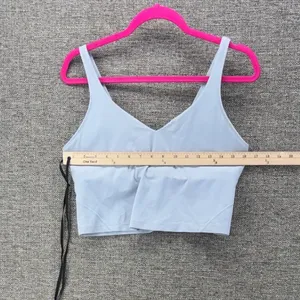 Lululemon Sports Bra 12 Align Tank Top Dusty Blue Nulu V-Neck Built-in thumbnail 8