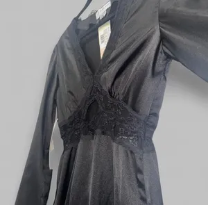 ASOS Never Fully Dressed Mimi Black Maxi Slip Dress xs thumbnail 1