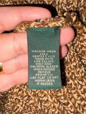Lauren Ralph Lauren Sweater Medium Brown Cotton Knit Sweater Pullover Preppy thumbnail 4