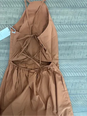 Universal Thread Rust Orange Halter Mini Dress thumbnail 3