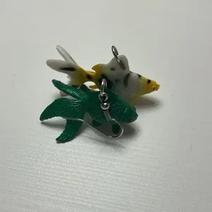 Koi Fish Dangle Earrings Green thumbnail 1