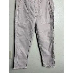 The Great. The Ric Rak Pant size 24 Blush Pink Cropped Utility Scalloped Trim thumbnail 7