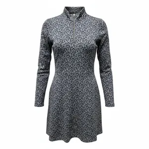 Tommy Hilfiger Womens Dress Size S Leopard Print Mock Neck Quarter Zip Casual thumbnail 4