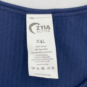 NEW Zyia Active Parallel Tank Top XXL Seamless Stretchy Ribbed Knit Navy Blue thumbnail 7