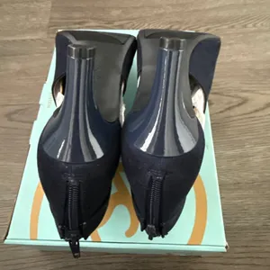 LifeStride Giovanna 2 Pump Faux Suede Cutout Heel Dress‎ Shoe Size 9.5W Navy NWB thumbnail 10