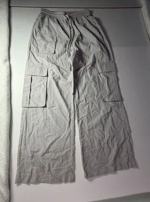 superdown Light Gray Wide-Leg Cargo Joggers thumbnail 1