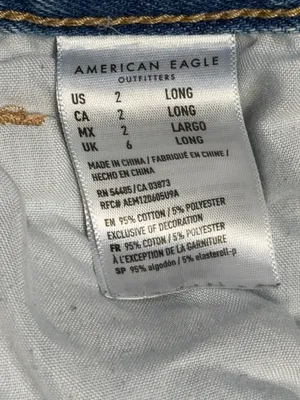 American Eagle Distressed Ripped Jeans Light Wash Size 2 Long thumbnail 11