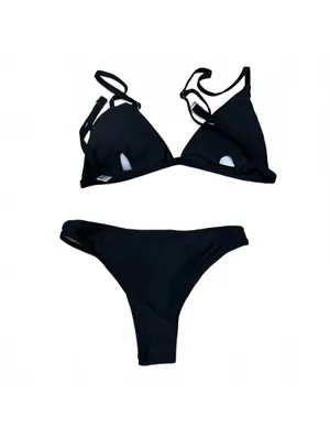 OMKAGI Black Triangle Bikini Set Swimwear Size S NWT thumbnail 3