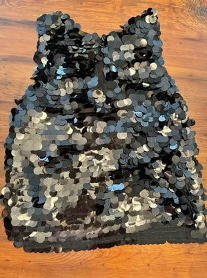 Dolce Vita Disco Tank Black Sequins Size Small thumbnail 3