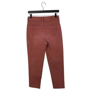 American Eagle Mom Straight Jean Corduroy Pants Stretch Size 4 Salmon Pink Rust thumbnail 3