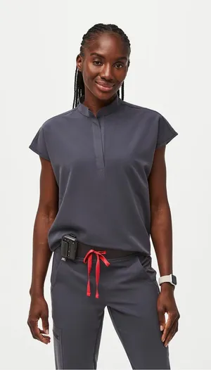 Figs Rafaela Scrub Top Charcoal Size XXL thumbnail 1