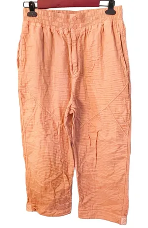 Free People Movement Size Small Peach Gauze Elastic Waist‎ Wide Leg Pants thumbnail 1
