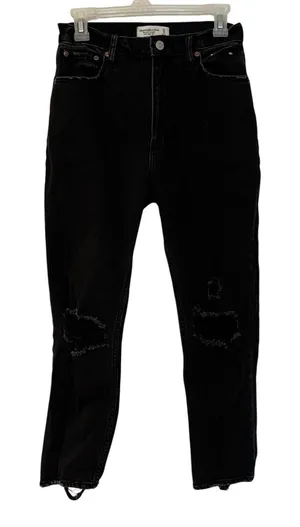 Abercrombie & Fitch Ankle Straight Ultra‎ High Rise Curve Love Jeans 27/4 Black thumbnail 1