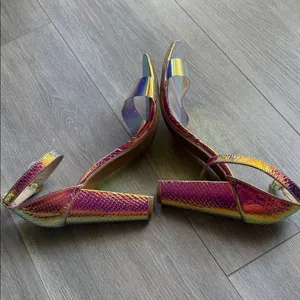 BAMBOO Multicolor Iridescent Heels thumbnail 4