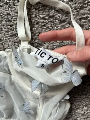 White Sheer Bra with 3D Butterfly Embellishments thumbnail 3