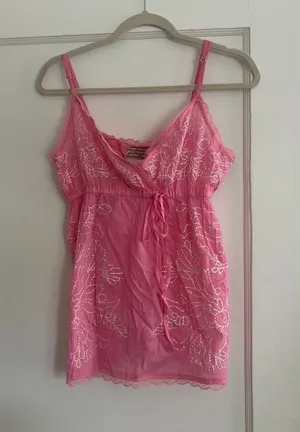 Y2K Pink Lace Tank Size M thumbnail 1