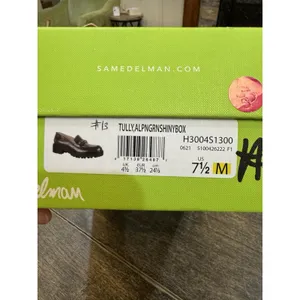 Sam Edelman Tully Alpine Green Shiny Slip On Chunky Lug Sole Loafers‎ Size 7.5 thumbnail 11
