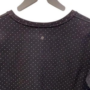 Lululemon Womens Polka Dot‎ Crew Neck Fleece Pullover Sweatshirt Black Size 4 thumbnail 6
