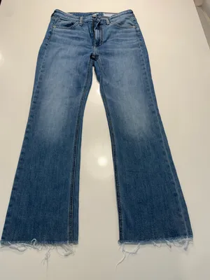 rag & bone Nina High-Rise Ankle Flare Jeans‎ Paeonia Raw Hem Size 26 thumbnail 2